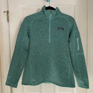 Women’s M Turquoise Patagonia Quarter Zip Fleece